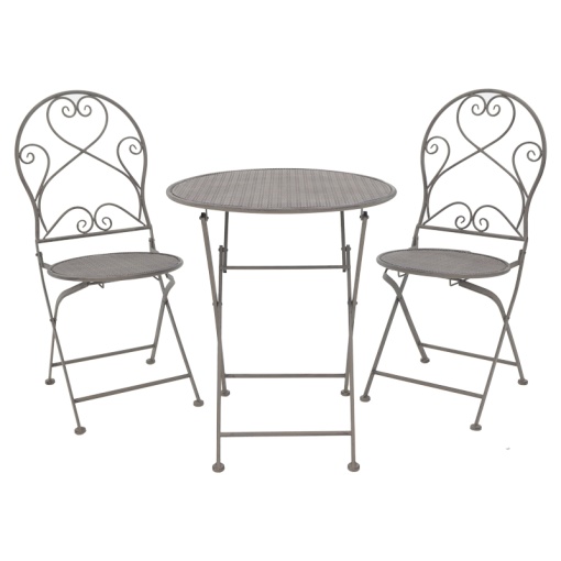 Set Masa si Scaune de Gradina, 3 Piese, Model Walen, Bronz ,