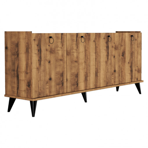 Comoda Model Lireta, Nuc/Negru, 182x41x82.5 cm
