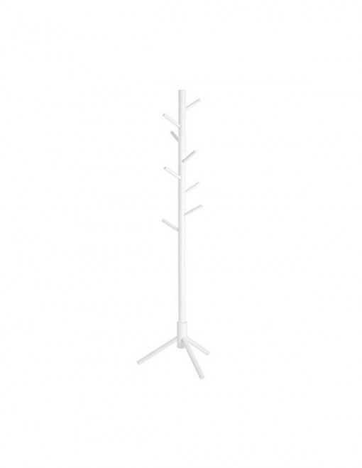 Cuier tip pom Model Clayton, Alb, 47x47x175 cm