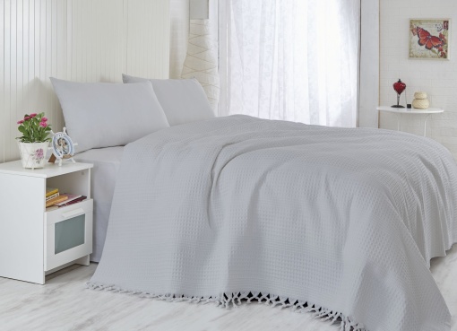 Cuvertura Pled pentru pat dublu Model Light Grey