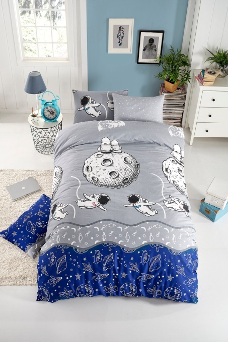 Lenjerie de pat 1 Persoana Model Space Fitted