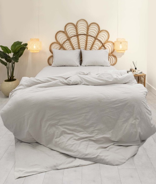 Lenjerie de pat 1 Persoana Model Calmo Light Grey