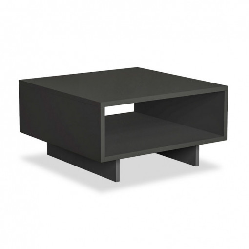 Masuta de Cafea Model Bates, 60x60x32 cm, Antracit