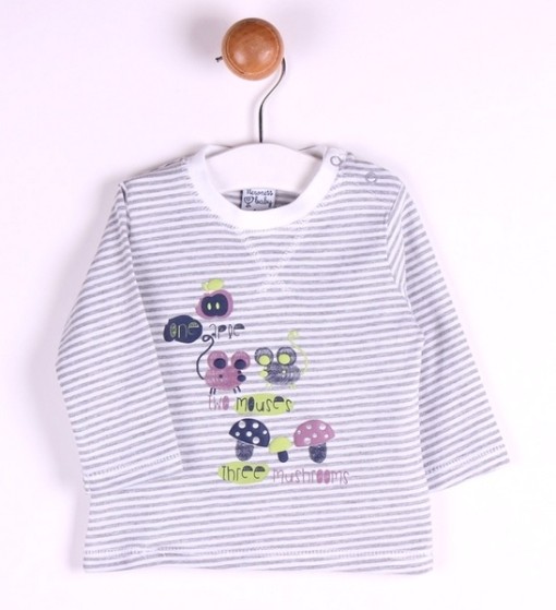 Bluza cu maneca lunga in dungi Newness