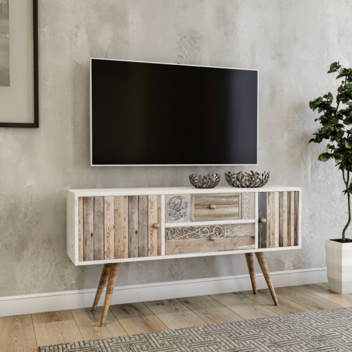 Comoda TV Salvador, Model Odense, 122x65x35 cm, Multicolor