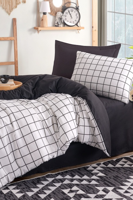 Lenjerie de pat 1 Persoana Model Artus Black