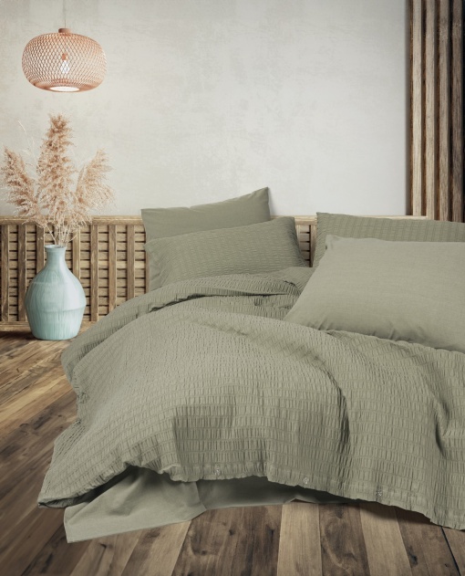 Lenjerie de pat dublu Model Sungai Green