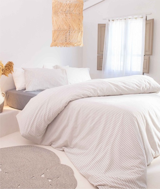 Lenjerie de pat dublu Model Viento Blue