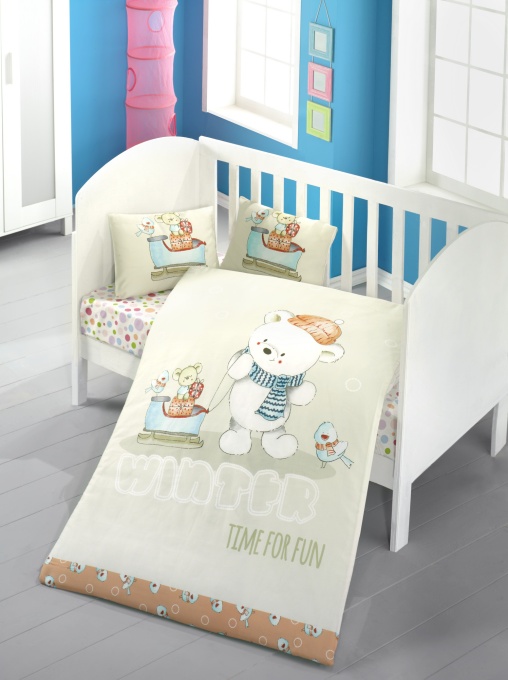 Lenjerie patut bebe Model Kış Masalı