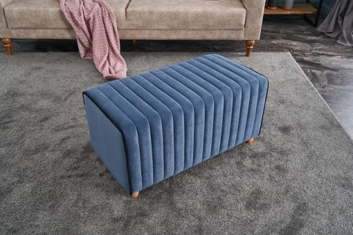 Pouffe Model Mabel, Albastru