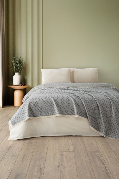 Cuvertura Pled pentru pat dublu Model Lapis Grey