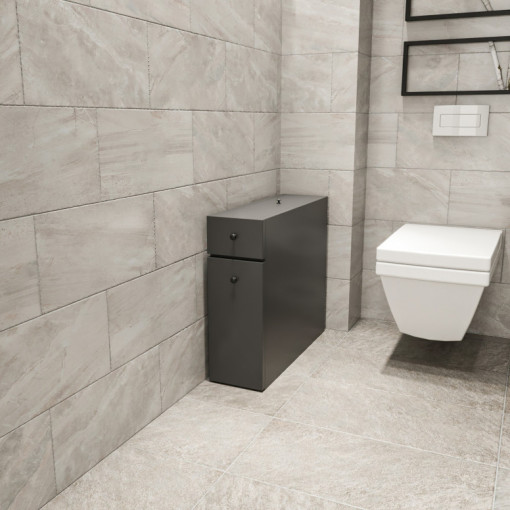 Dulap multifunctional Model Calencia, Antracit, 19x60x55 cm