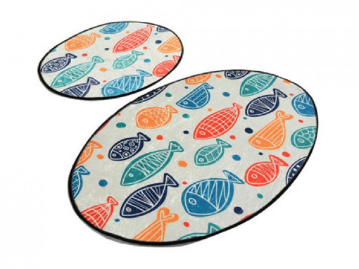 Set 2 Covorase de Baie Fish Colorful