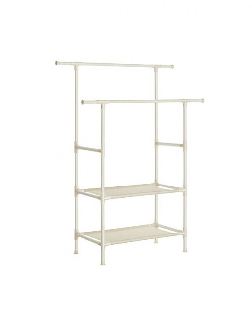 Suport pentru umerase cu rafturi, Songmics, Alb, 70 Kg, RDR02WT, 171 x 114 x 45 cm