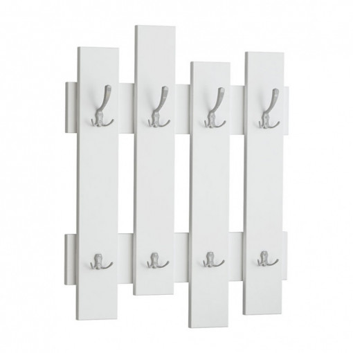 Cuier de perete Model Wave, Alb, 64x4x81 cm