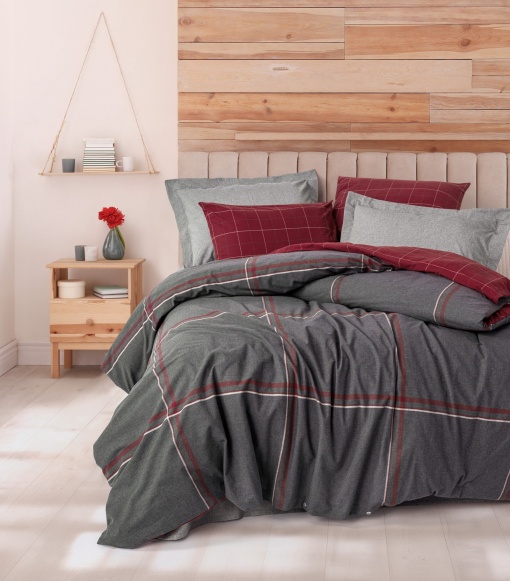 Lenjerie de pat 1 Persoana Model Sento Grey