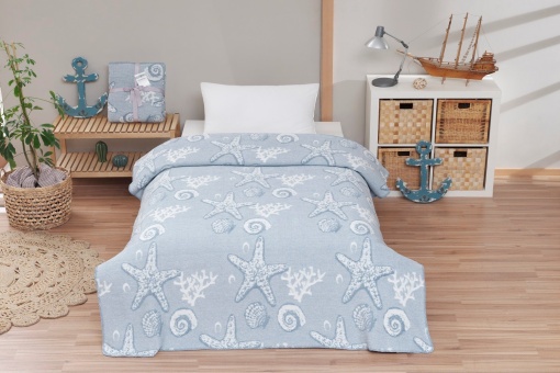 Patura pentru Pat 1 Persoana Model Cotton Sandy