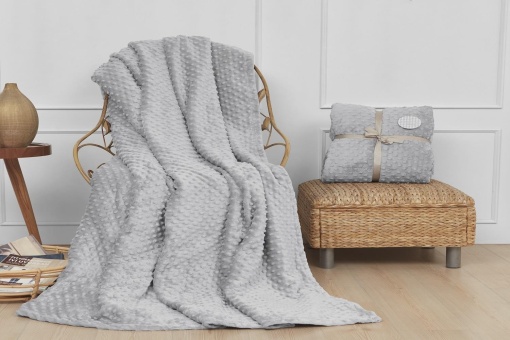 Patura pentru Pat Dublu Model Ipeksoft Grey