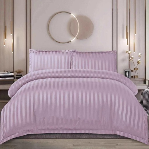 Lenjerie cu elastic 180x200 cm, Damasc, Vella Mauve, 4 Piese (Finet) (Copy 1)