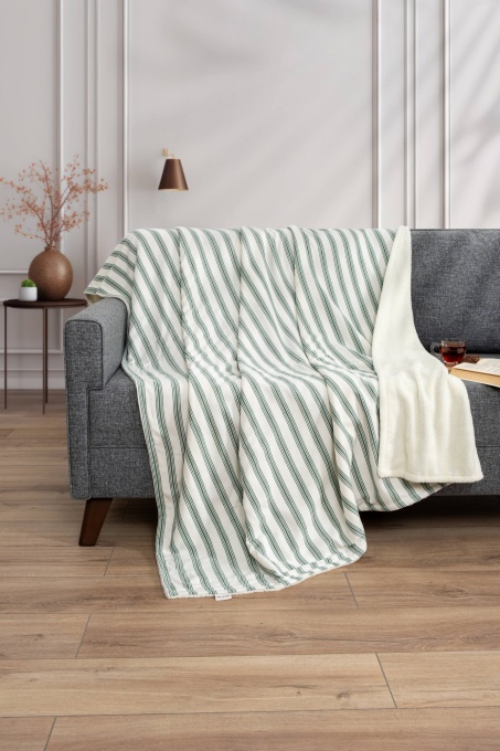 Patura pentru Pat 1 Persoana Model Soren Wellsoft Green