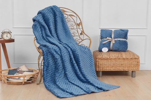 Patura pentru Pat Dublu Model Ipeksoft Indigo