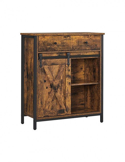Comoda Model Allen, Maro rustic/Negru, 70x30x80 cm