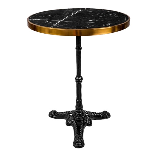 Masa de Gradina Model Andeket, Negru/Auriu, D57x72 cm