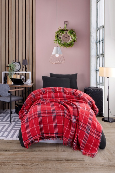 Patura pentru Pat 1 Persoana Model Warm Soft Red