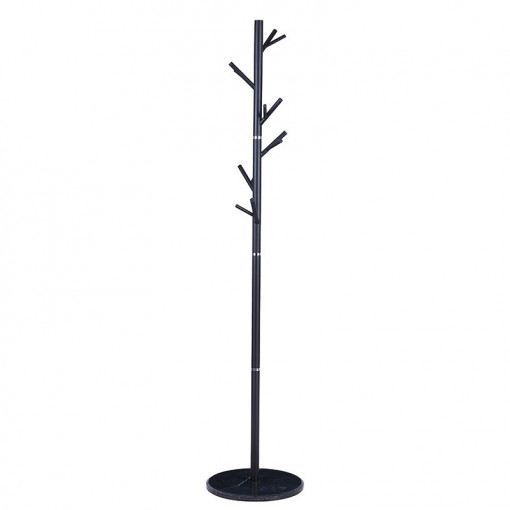 Cuier tip pom Model Marietta, Negru, 37x37x177 cm