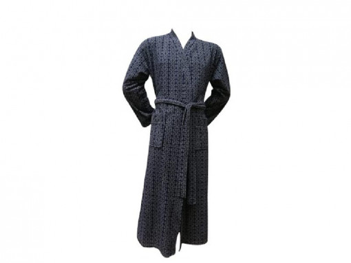 Halat de Baie Tricotat, Unisex, Puzzle Navy