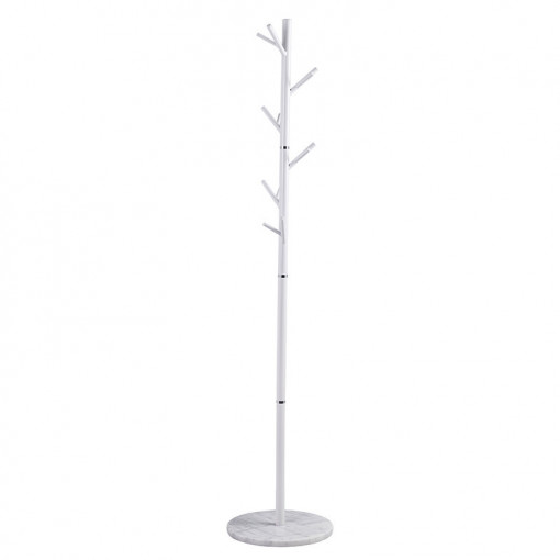 Cuier tip pom Model Marietta, Alb, 37x37x177 cm