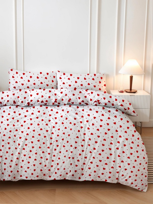 Lenjerie de pat dublu Model Love Heart