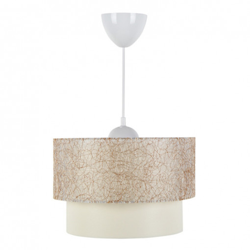 Lustra cu o singura lumina PWL-1087, E27 bej auriu-Ecru, 30x70 cm
