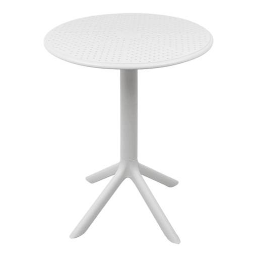 Masa de Gradina Model Merkon, Alb, D60x75 cm
