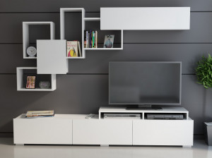 Ansamblu Comoda TV Amor Alb - Img 1