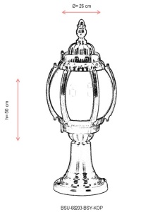 Aplica de perete exterior KOP Alb 50x26 cm - Img 3