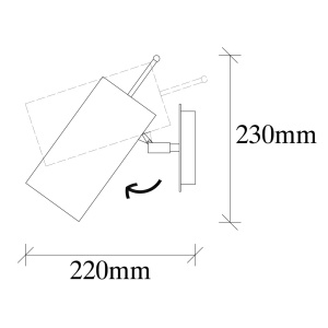 Aplica Kem Negru 9x22x23 cm - Img 3