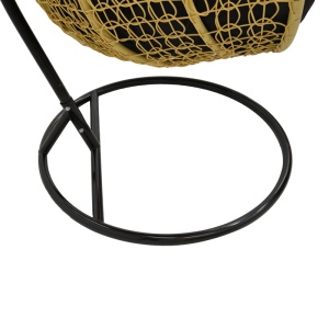 Balansoar de Gradina Model Zafer, Natural/Negru, 106x103x200 cm - Img 5