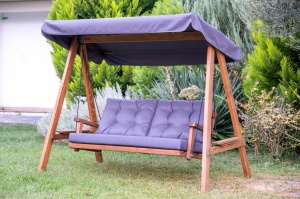 Balansoar dublu Pera 2000 Antracit 200x110x180 cm - Img 1