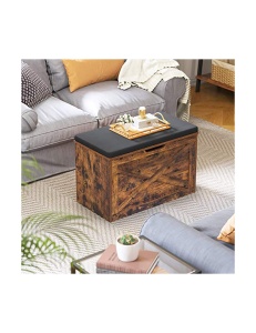 Banca de depozitare, Vasagle, ULHS056X01, Maro Rustic, 29.9 x 15 x 18 cm - Img 4