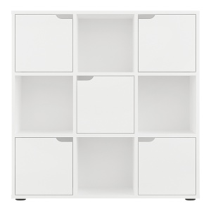 Bibliotecă Bookel, alb, 88.5x27.5x89.3 cm - Img 3
