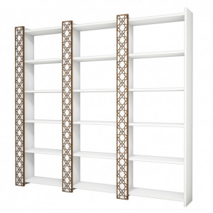 Biblioteca Model City, Alb, 184,6x24,2x170 cm - Img 3