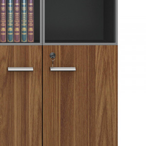 Biblioteca Pako World, Model Oscar, 80x40x200 cm, Nuc/Antracit - Img 2