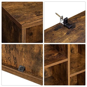 Biblioteca Vasagle, Model Ember, 80x50x24 cm, Maro rustic - Img 5