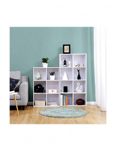 Biblioteca Vasagle, Model Oakleigh, 30x130x65 cm, Alb - Img 2
