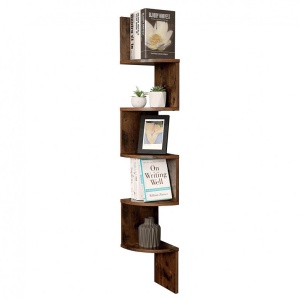Biblioteca Vasagle, Model Shelby, 20x20x127,5 cm, Maro Rustic - Img 5