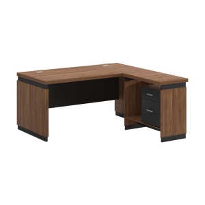 Birou Directorial Oscar, nuc/anthracite, 200x180x76 cm