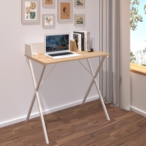 Birou Model Zervan, Stejar/Alb, 80x50x84 cm - Img 2