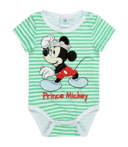 Body verde cu maneca scurta Mickey Mouse - Img 2