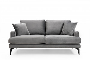 Canapea 2 locuri Leyla Antracit 180x63 cm - Img 3